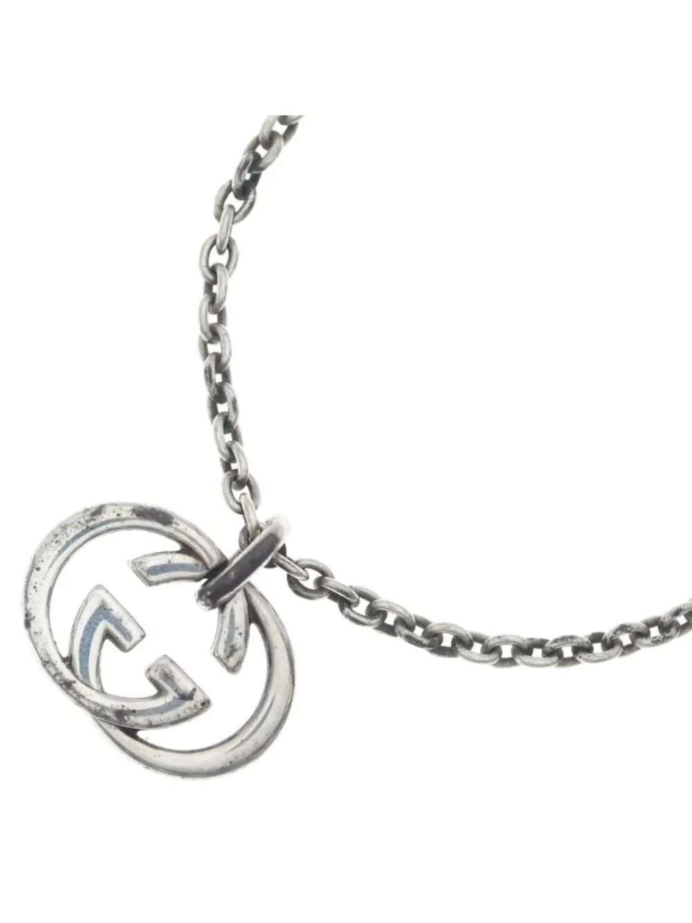 Gucci Interlocking Pendant Silver